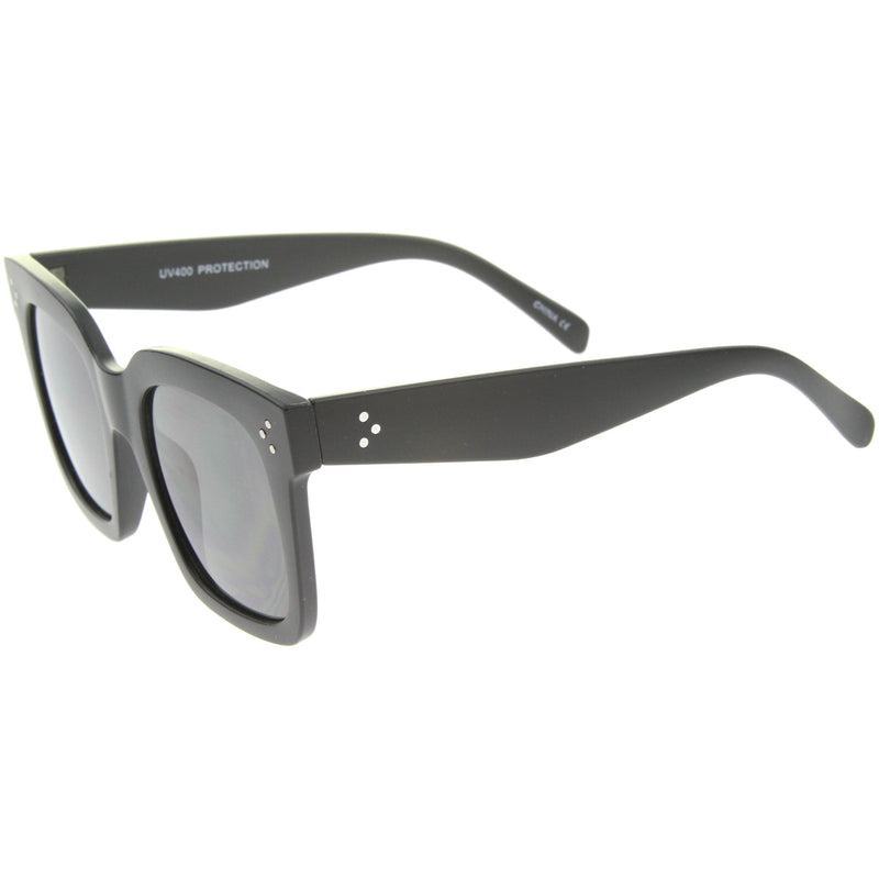 zeroUV Bold Oversize Horned Rim Flat Lens Sunglasses A101 Sunglasses