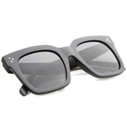 zeroUV Bold Oversize Horned Rim Flat Lens Sunglasses A101 Sunglasses
