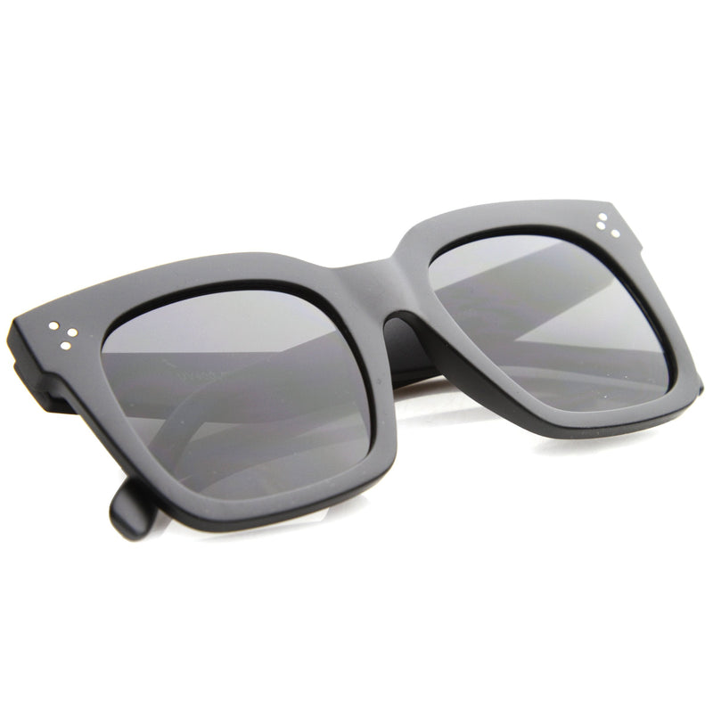 zeroUV Bold Oversize Horned Rim Flat Lens Sunglasses A101 Sunglasses