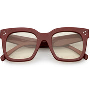 zeroUV Bold Oversize Horned Rim Flat Lens Sunglasses A101 Sunglasses