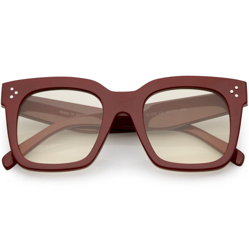 zeroUV Bold Oversize Horned Rim Flat Lens Sunglasses A101 Sunglasses