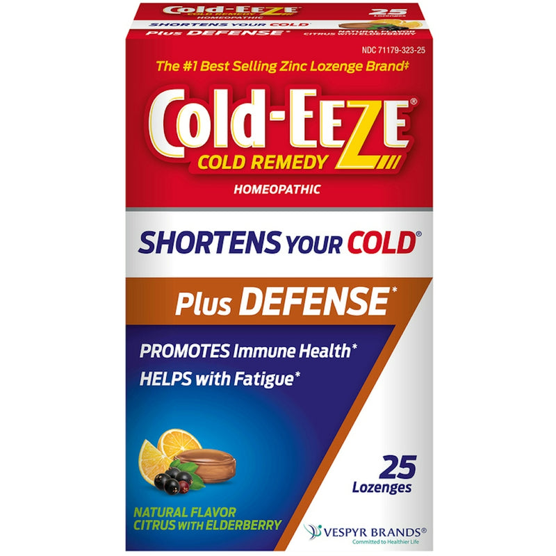 Cold-Eeze Cold-Eeze Remedy Plus Defense Zinc Lozenges Natural Citrus With Elderberry Medicine & Drugs White Smoke