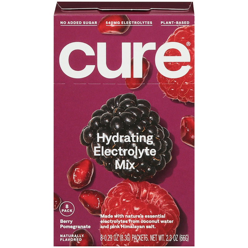 Cure Cure Hydration Electrolyte Vegan Drink Mix Powder - Berry Pomegranate - 2.3oz/8pk Sports & Energy Drinks