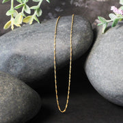 Bids.com 14k Yellow Gold Singapore Chain 0.8mm Necklaces