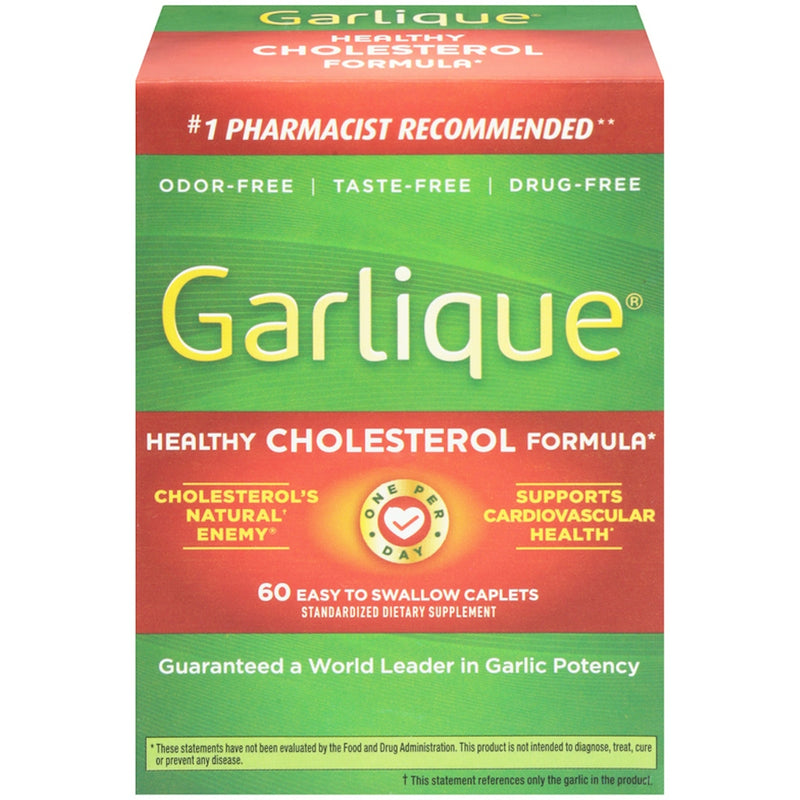 Garlique Garlique Healthy Cholesterol Formula - Drug-Free Caplets, 60 Count Vitamins & Supplements
