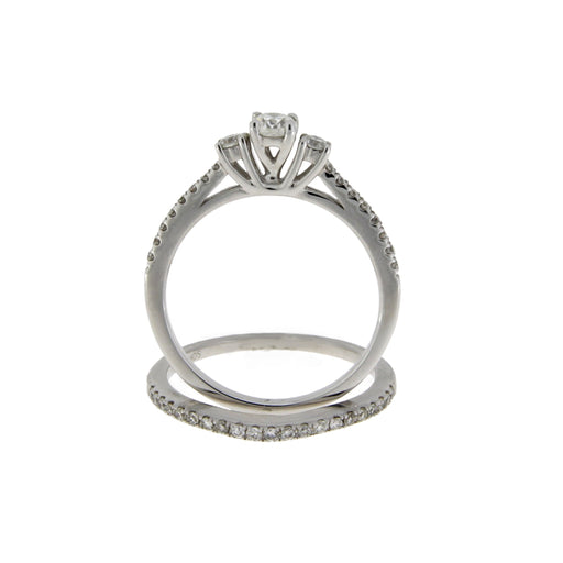 Bids.com .45ct Diamond Engagement Ring Set 14KT White Gold Rings