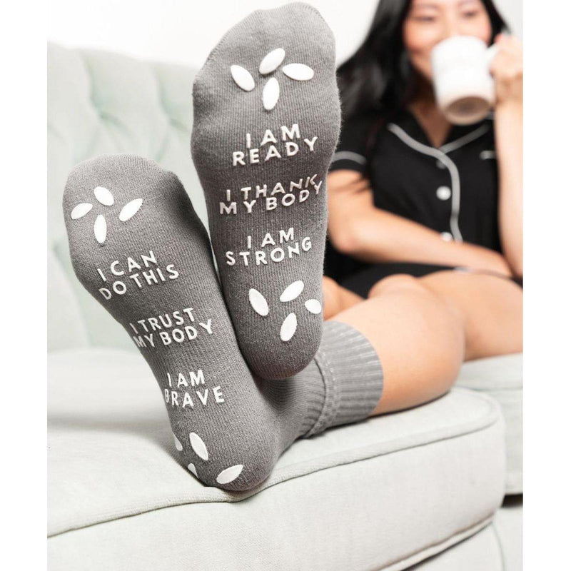 Sunflower Motherhood Birthing Affirmation Hospital Socks Clothing