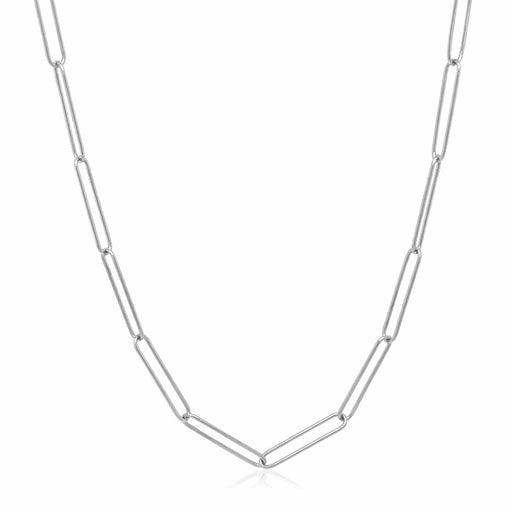 Bids.com 14k White Gold Wire Paperclip Chain (2.7mm) Necklaces