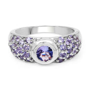 Bids.com 1.45 Carat Genuine Tanzanite .925 Sterling Silver Ring Rings