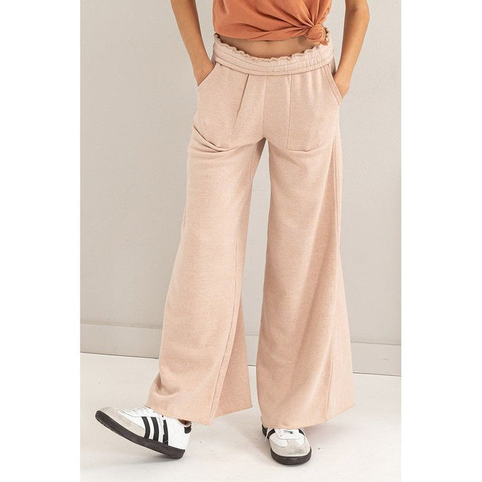 High Rise Wide Leg Drawstring Pants