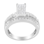 Bids.com 10KT White Gold Diamond Composite Ring (1 cttw, H-I Color, SI2-I1 Clarity) Rings