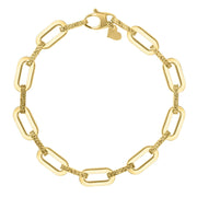 Bids.com 14k Yellow Gold Diamante Paperclip Chain Bracelet (7.00 mm) Bracelets