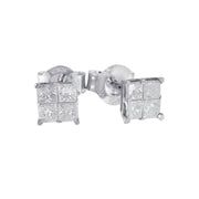 Bids.com 10k White Gold Diamond Stud Earrings (0.60 cttw, I-J Color, I2-I3 Clarity) Earrings