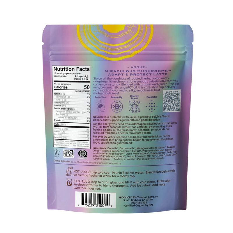 Teeccino Miraculous Mushrooms® Adapt & Protect Instant Herbal Latte Instant Latte