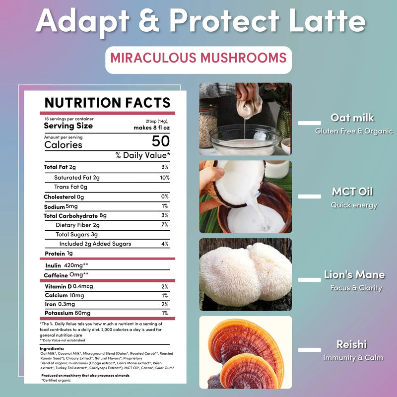 Teeccino Miraculous Mushrooms® Adapt & Protect Instant Herbal Latte Instant Latte