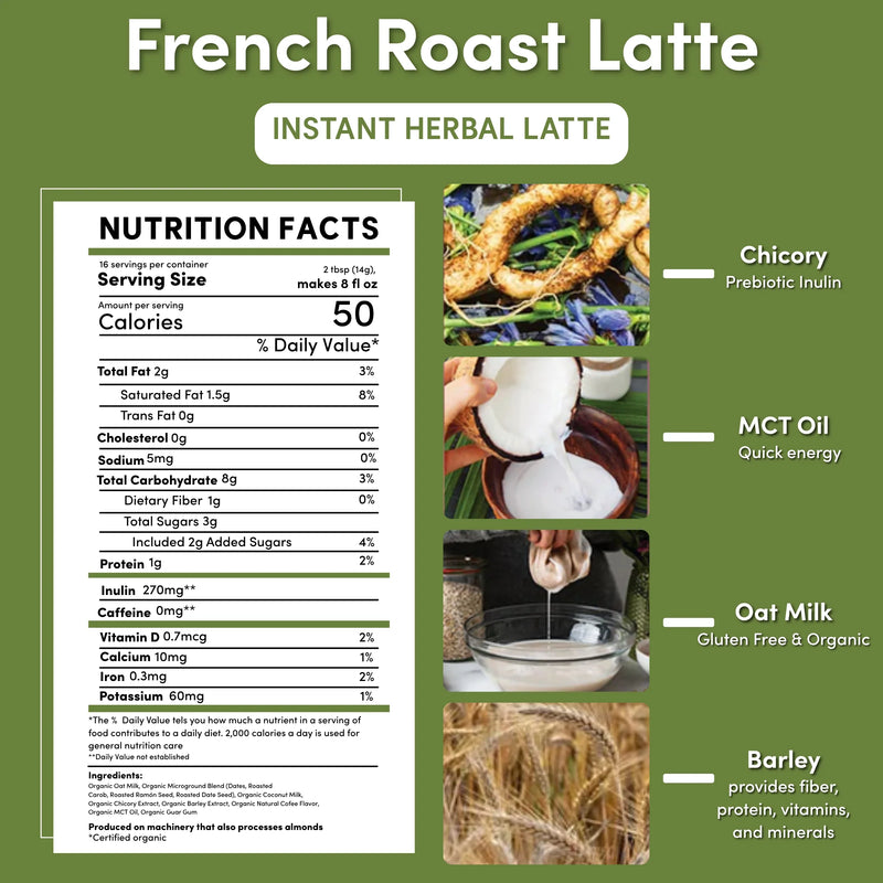 Teeccino Instant French Roast Herbal Latte Instant Latte