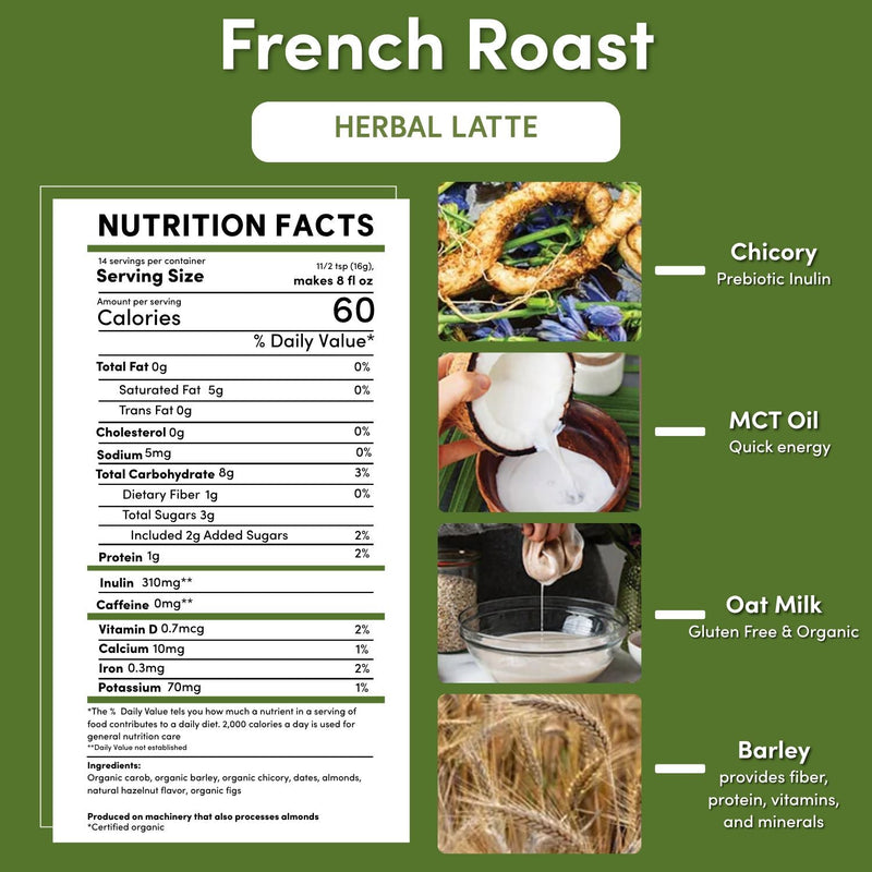 Teeccino Instant French Roast Herbal Latte Instant Latte