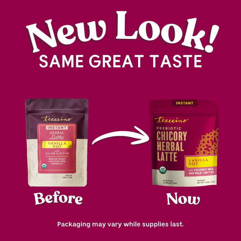 Teeccino Instant Vanilla Nut Herbal Latte Instant Latte
