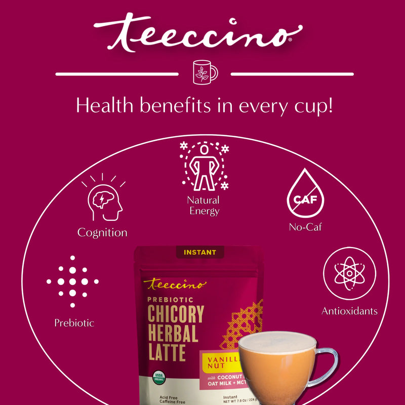 Teeccino Instant Vanilla Nut Herbal Latte Instant Latte