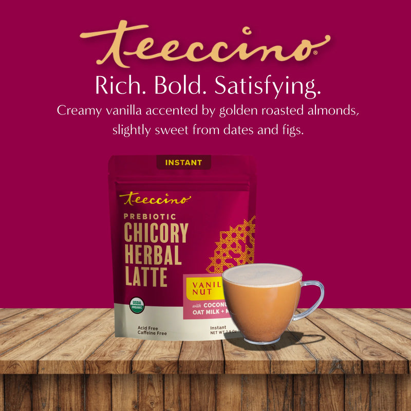 Teeccino Instant Vanilla Nut Herbal Latte Instant Latte
