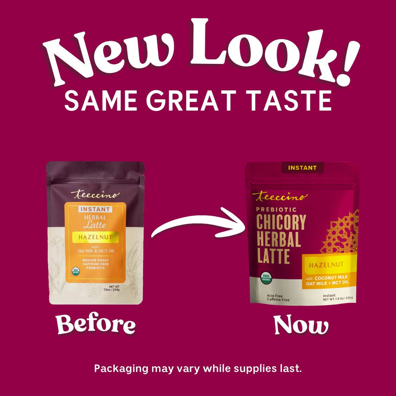 Teeccino Instant Hazelnut Herbal Latte Instant Latte