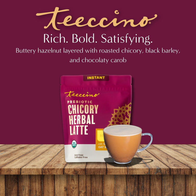 Teeccino Instant Hazelnut Herbal Latte Instant Latte