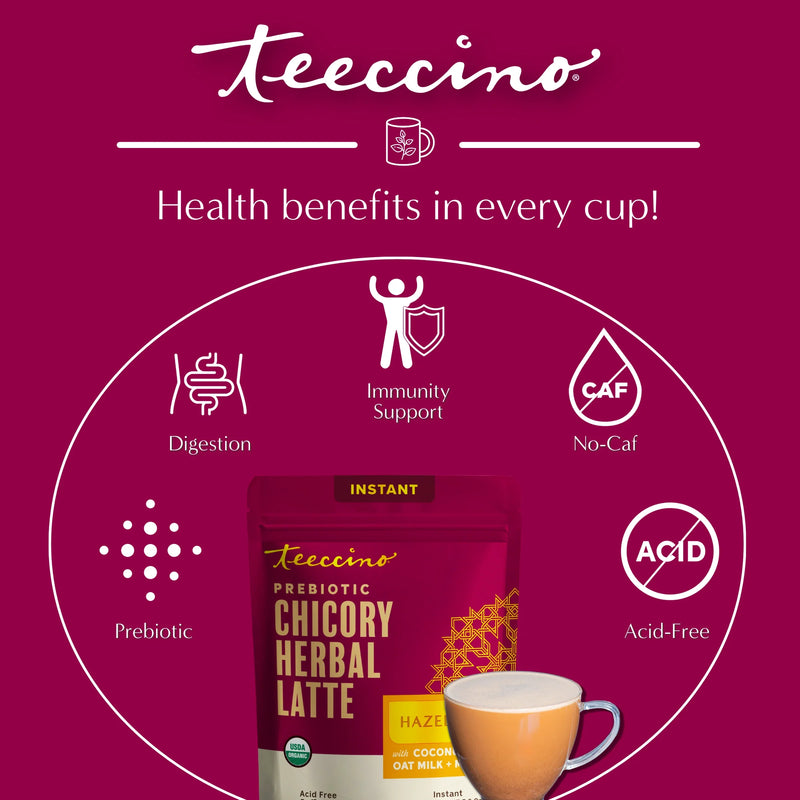 Teeccino Instant Hazelnut Herbal Latte Instant Latte