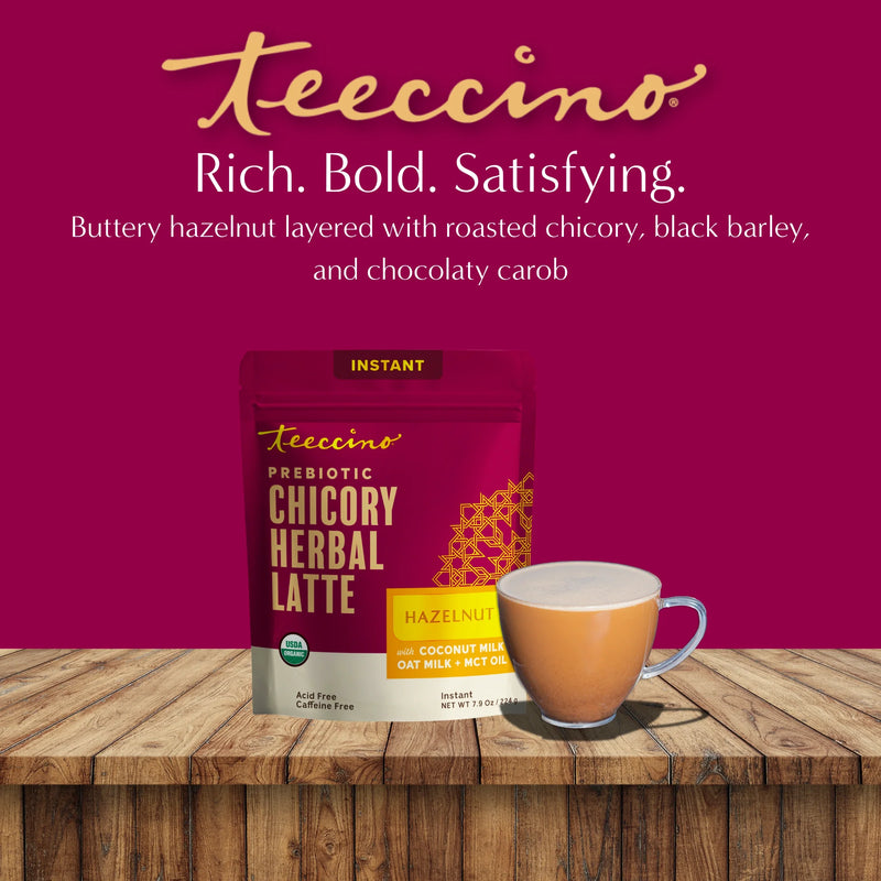 Teeccino Instant Hazelnut Herbal Latte Instant Latte