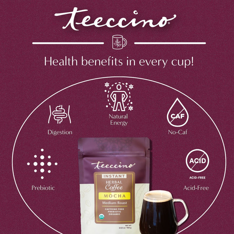 Teeccino Instant Mocha Herbal Latte Instant Latte
