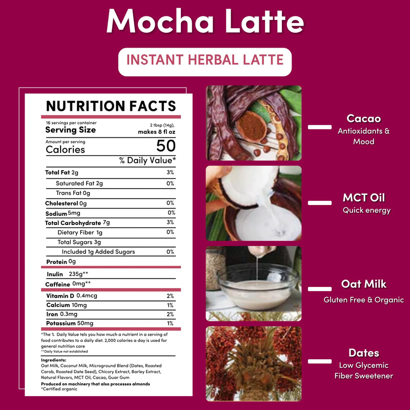 Teeccino Instant Mocha Herbal Latte Instant Latte