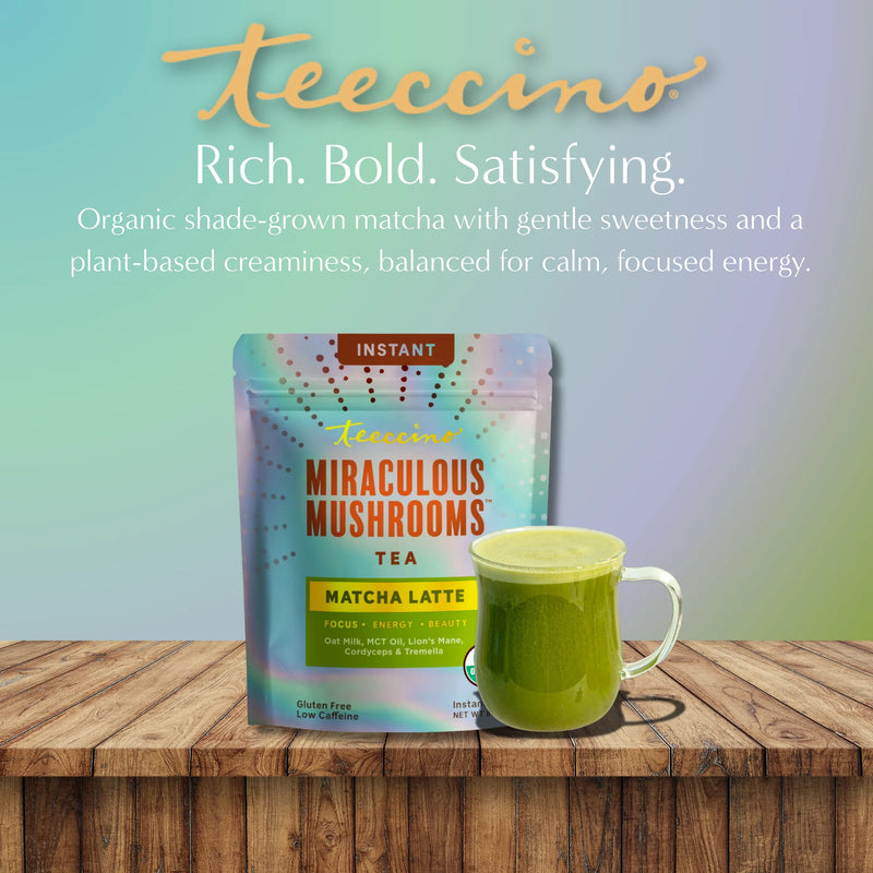 Teeccino Miraculous Mushrooms® Matcha Latte Instant Latte Gray Latte