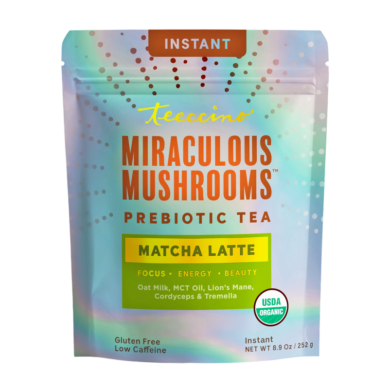 Teeccino Miraculous Mushrooms® Matcha Latte Instant Latte Light Gray Latte