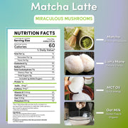 Teeccino Miraculous Mushrooms® Matcha Latte Instant Latte White Smoke Latte