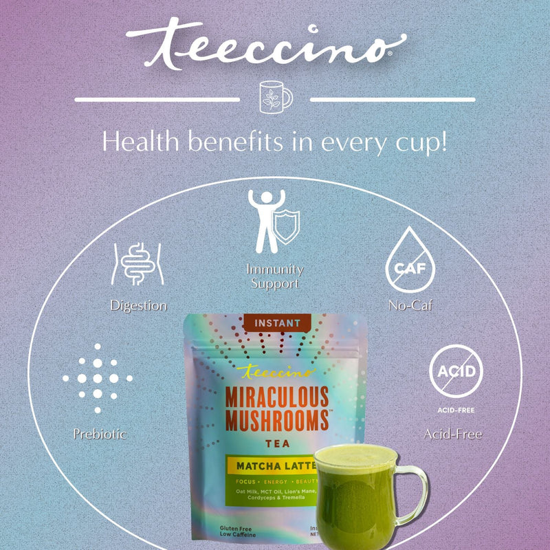 Teeccino Miraculous Mushrooms® Matcha Latte Instant Latte
