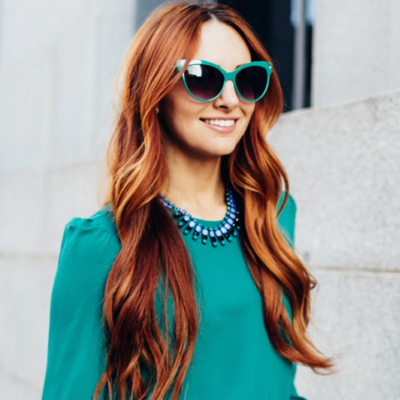 zeroUV High Pointed Tip Inset Frame Oversize Cat Eye Sunglasses 8462 Sunglasses