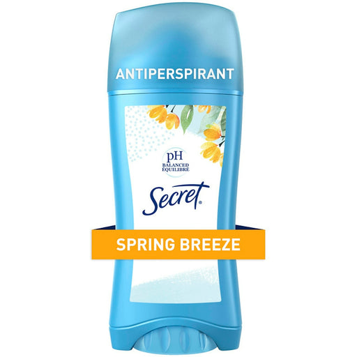 Secret Secret Antiperspirant/Deodorant, Spring Breeze, Invisible Solid 2.6 oz Deodorant