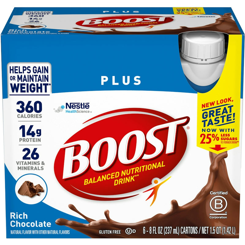 Boost Boost Plus Complete Nutritional Drink - Rich Chocolate - 8oz/6ct Fitness & Nutrition