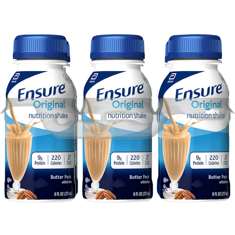 Ensure Ensure Original Nutrition Shake, Butter Pecan – 9g Protein – 8 fl oz, 6 Count Fitness & Nutrition White Smoke
