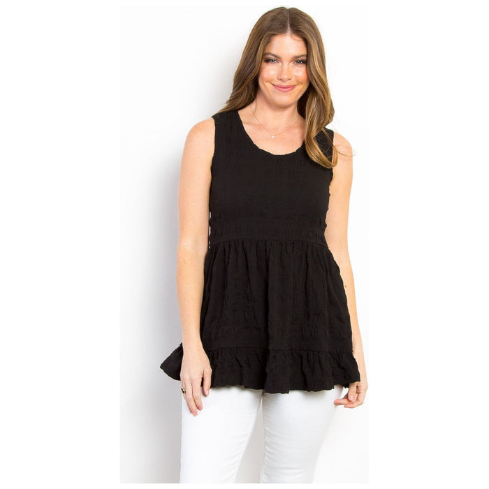 Ruffled Sleeveless Babydoll Top