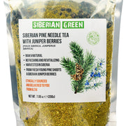 SiberianGreen.com White Pine Needle Tea Loose Powder with Juniper Berries 200g – 100% Natural & Organic from Siberian Green Tea & Infusions