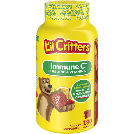 L'il Critters L'il Critters™ Immune C Plus Zinc Gummy Vitamins – Natural Fruit Flavors Vitamins & Supplements