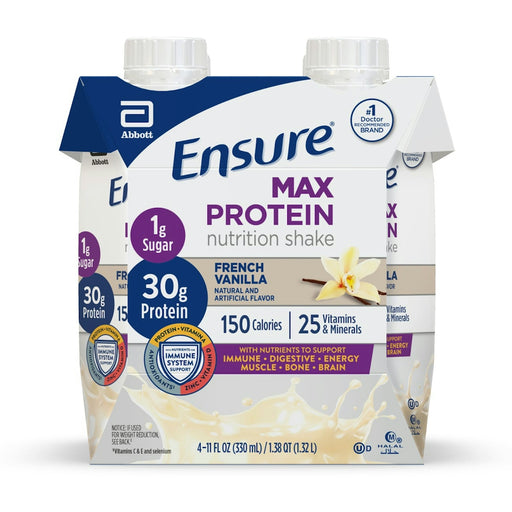 Ensure Ensure Max Protein Nutrition Shake, French Vanilla, 4 Pack 11 Fl Oz Fitness & Nutrition