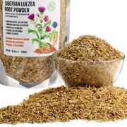 SiberianGreen.com Maral Leuzea Root with Eleuthero Siberian Ginseng - 100% Natural Powder Tea & Infusions
