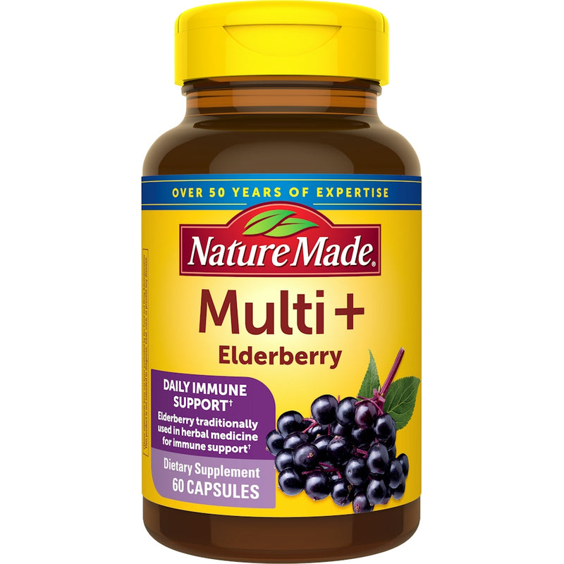 Nature Made Nature Made Multi + Elderberry Capsules, Multivitamin For Women And Men Vitamins & Supplements