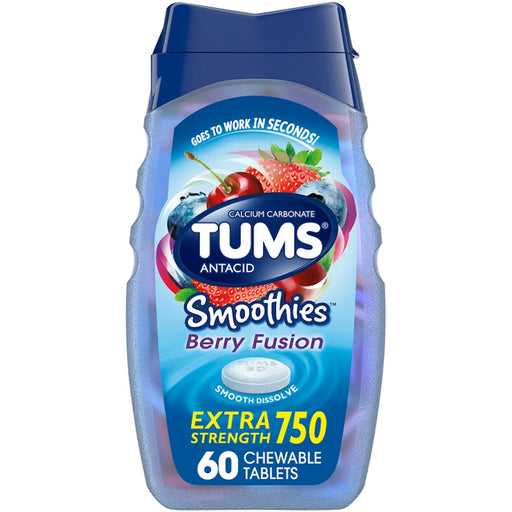 Tums TUMS® Smoothies Extra Strength Antacid – Berry Fusion (750 mg) Health & Beauty