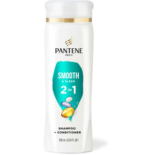 Pantene Pantene Smooth & Sleek 2 In 1 Shampoo + Conditioner 12 Fl Oz Shampoo & Conditioner