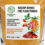 SiberianGreen.com Siberian Rose Hips with Sea Buckthorn Berries Powder – 300g (10.58 oz) Tea & Infusions