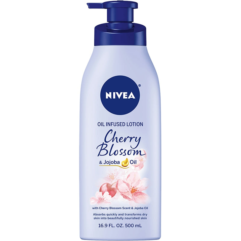 Nivea Nivea Oil Infused Body Lotion, Cherry Blossom And Jojoba Oil, 16.9 Fl Oz Pump Bottle Lotion & Moisturizer