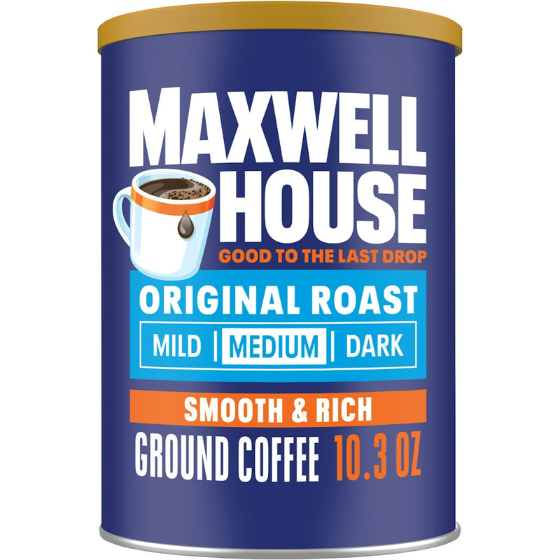 Maxwell House Maxwell House Coffee, Ground, Medium, Original Roast - 10.3 Ounce Coffee White Smoke