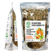 SiberianGreen.com Siberian Green Sea Buckthorn Tea with Black Currant Leaves – Wild-Harvested & Caffeine-Free Tea & Infusions